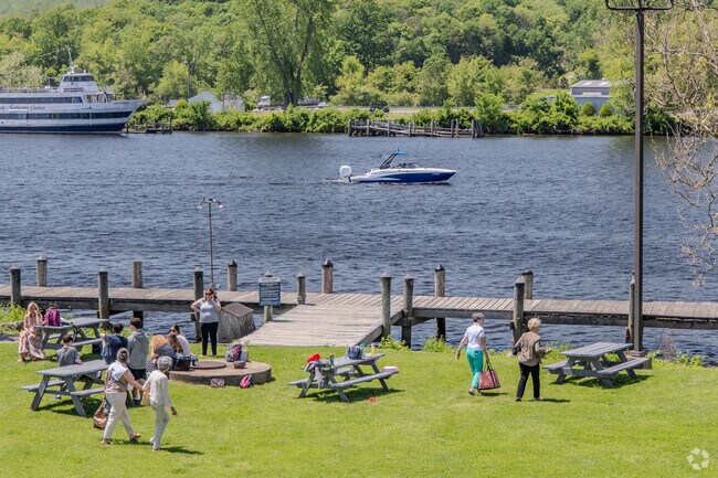 People have picnics by the Connecticut River in East Haddam, a short drive from Colchester.