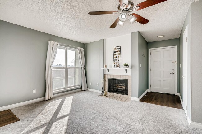 Living Room with Fireplace - 2260 E Geddes Ave