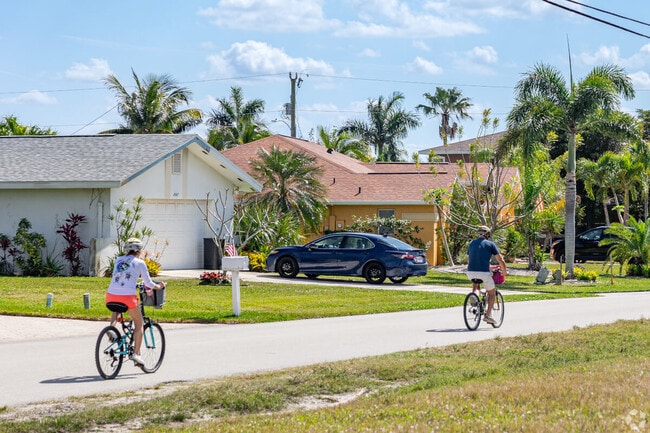 Cape Coral cyclists can ride around quiet residential streets.