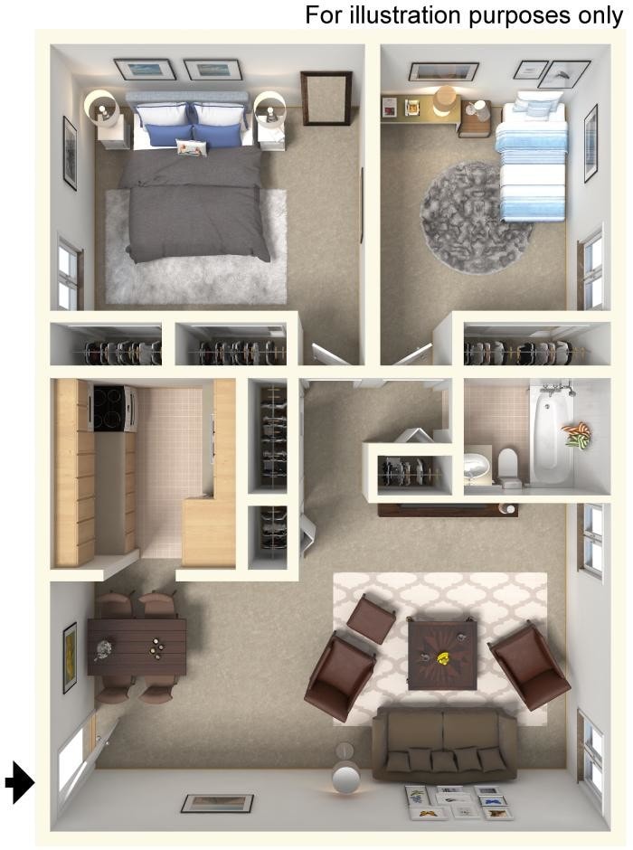 River Ridge Apartments – 2 Bed