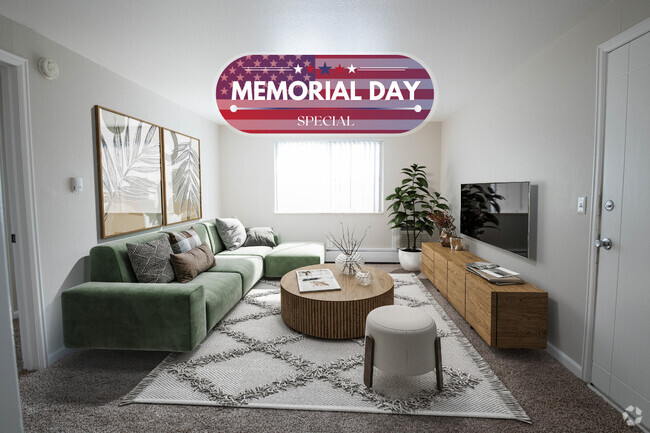 1BR, 1BA - Living Room - Kipling Village Apartments