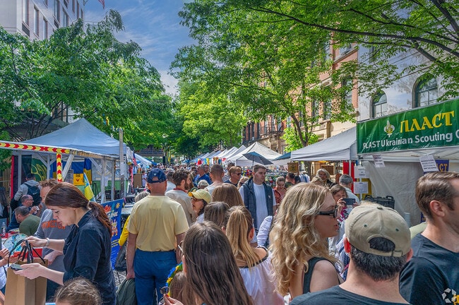Festivals fill East Village's streets.