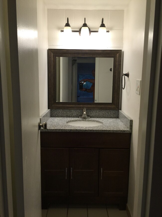 Bathroom vanity with marble - 555 E 10th Ave #203