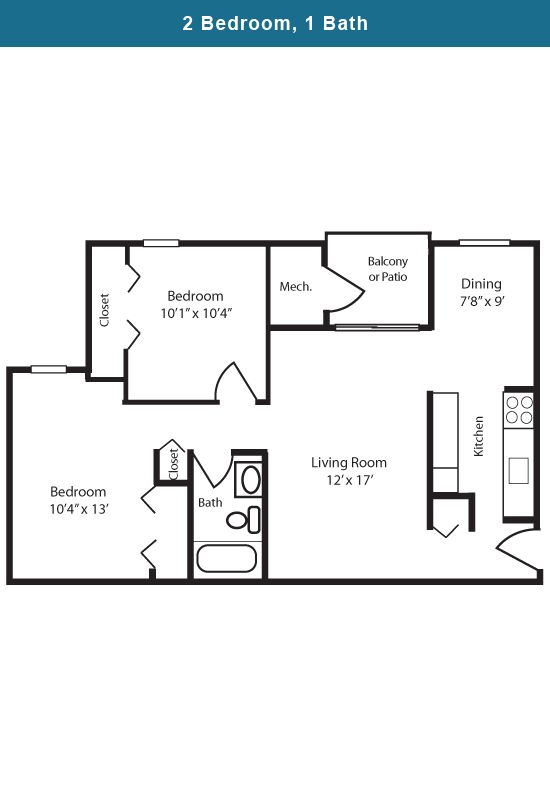 2BR/1BA - Sierra Woods Apartments