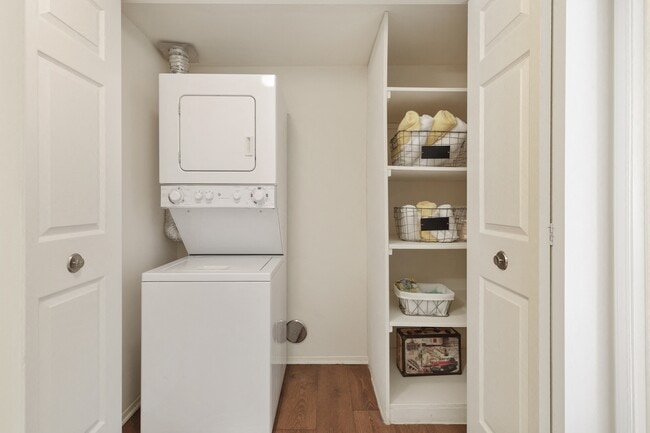 Spacious In-unit Laundry and Linen Closet at Lakeside Village Apartments Clinton Township MI - Lakeside Village Apartments