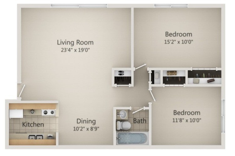Two bedroom - Arlington Arms