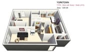 One Bed / One Bath with Den