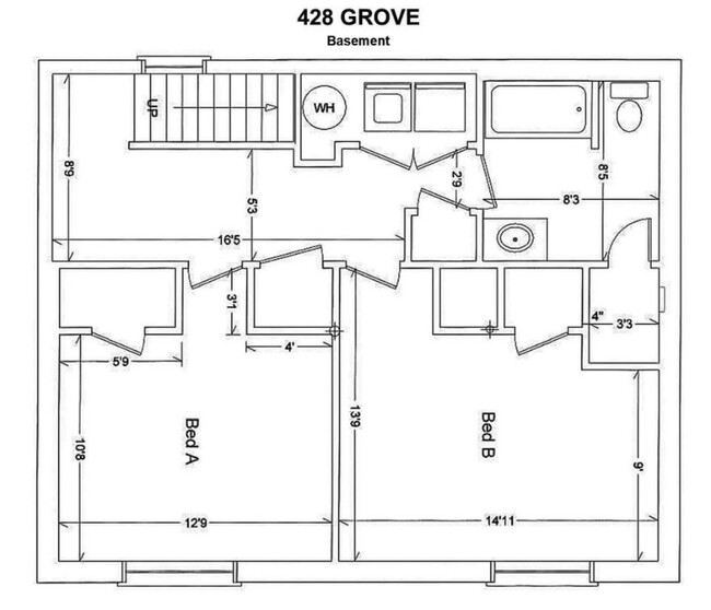 Basement Level(Rooms A and B) - 428 Grove St