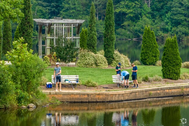 Local fish on the large lake at the Colonel Francis J Beatty Park in nearby Charlotte.