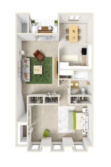 1BR/1BA - Chateau Apartments