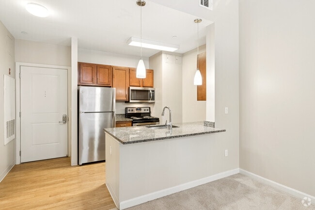 Studio - 507SF - Kitchen - Residences @ Malden Station Apartments
