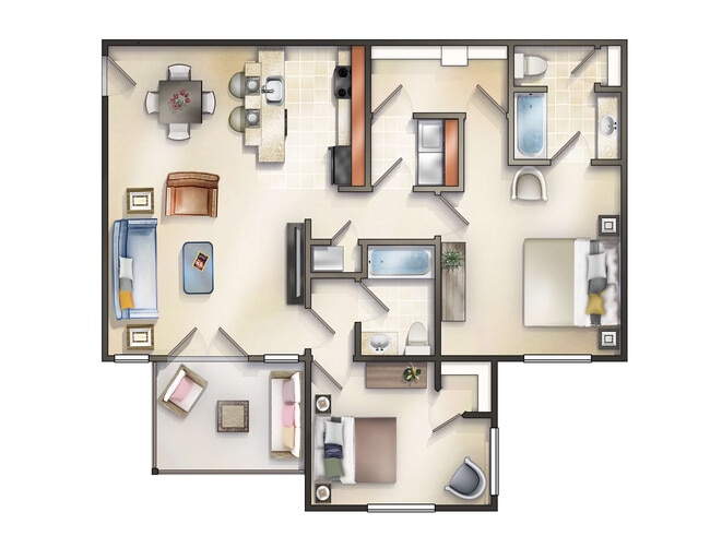 2 bedroom with Patio (Watervale, larger!) - Ballantyne Commons Simpsonville