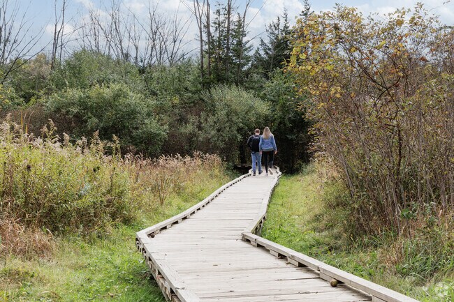 The Pochuck Boardwalk in Vernon Township, NJ is a convenient entrance to the Appalachian Trail.