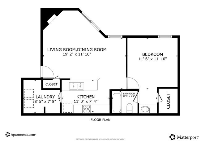 1BR, 1BA - A1 - Villas at Chase Oaks