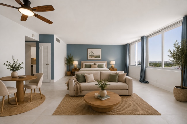 Virtually Staged Studio - 1000 West Ave (Miami Beach, FL) Apartment