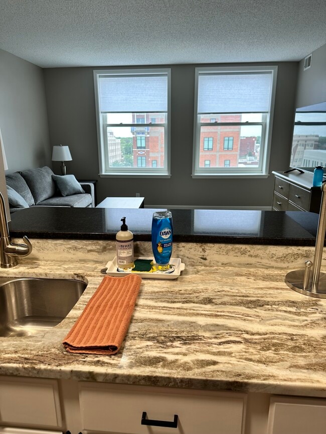 Kitchen looking into TV Room - 123 N Locust St