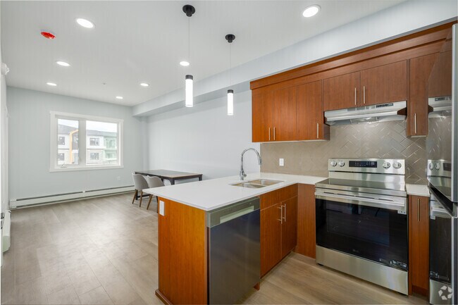 1 chambre, 1 salle de bain - Cuisine - 450 pi² - Terez at Greystone