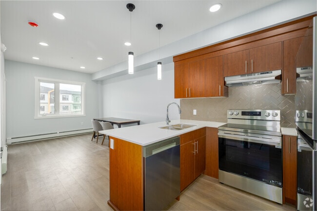 1BR, 1BA - Kitchen - 450SF - Terez at Greystone