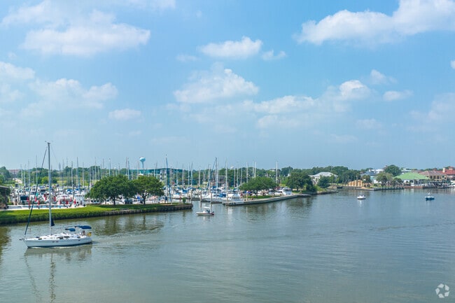 A variety of vessels traverse the Seabrook marina daily.