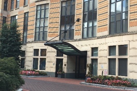 Front exterior of bldg. facing Mass. Ave. - 400 Massachusetts Ave NW