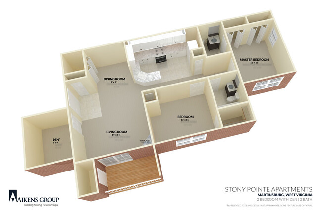 2 dormitorios, 2 baños con sala de estar - STONY POINTE