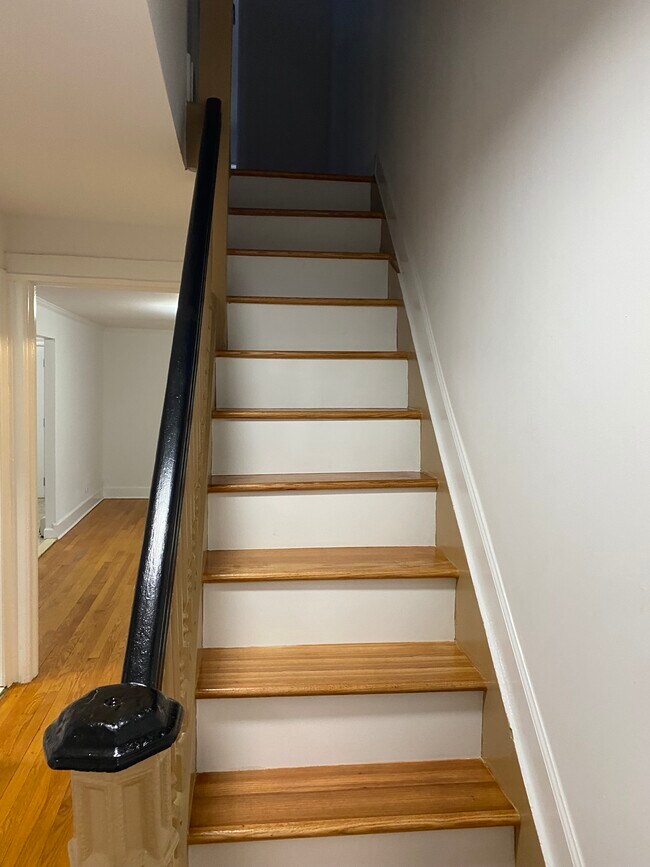 Stairs to 2nd floor - 50 Rogers St