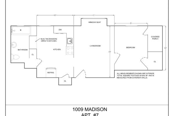 Plano de planta - 1009 Madison St