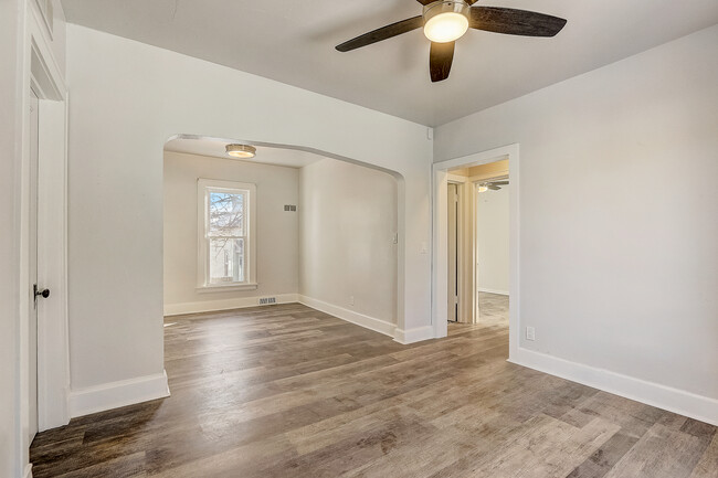 Eating area looking into den - lots of light! - 107 Dunning St