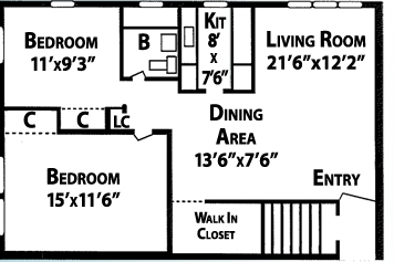 2HAB/1BA - Williamstowne Manor