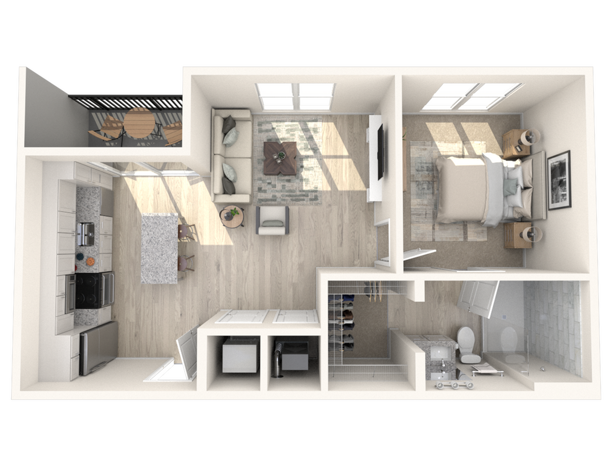 Triton at the Flats – A2.0 | One Bedroom, One Bathroom