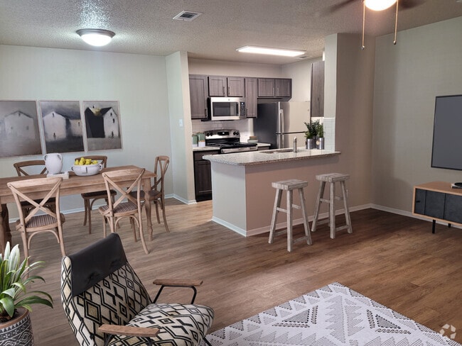 Kitchen and living area - Chappell Hill Apartments