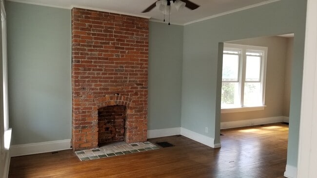 Living Room with Exposed Brick - 1343 S 3rd St