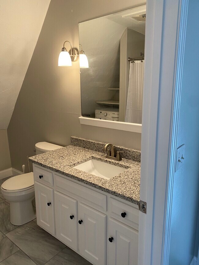 Full bath with granite countertops and new mirror and lighting - 8119 Savannah Hills Dr