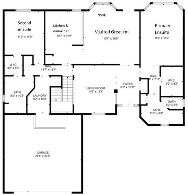 plano de planta - 152 Las Lunas St