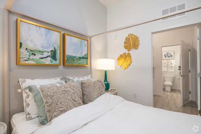 1BR, 1BA - 656SF - A1 - Bedroom - The Gray