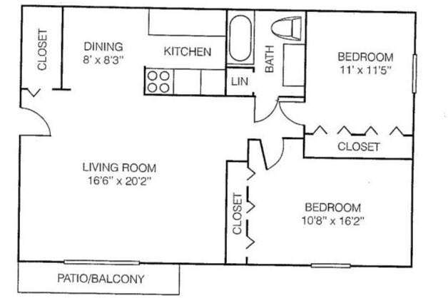 Hillbrook Apartments – 2 BD Standard