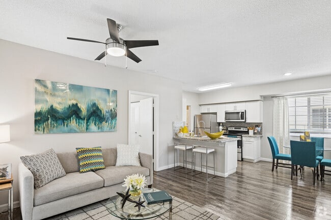 2BR, 2BA - 1165SF - Living Area - The Emerson