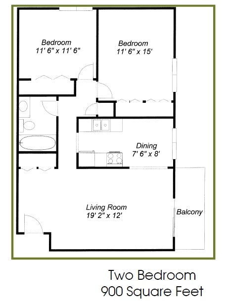 2BR/1BA - Hilltop Lane Apartments