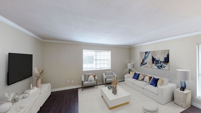 SPACIOUS LIVING ROOM SPACE - 7979 Westheimer Apartments