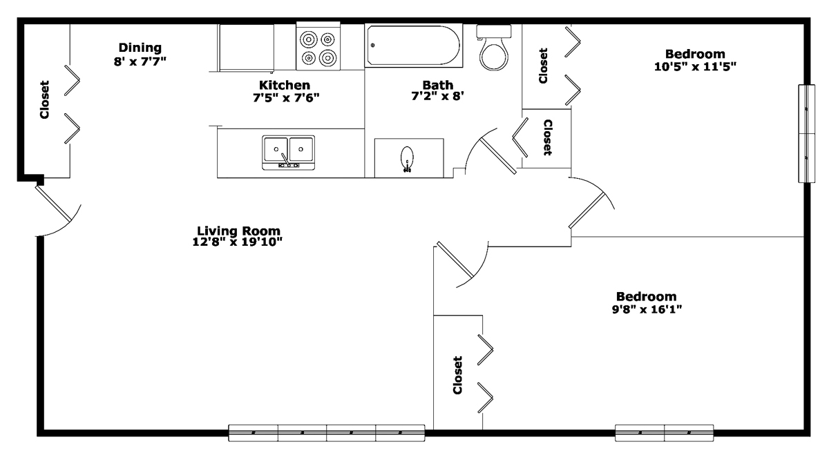 Plano de planta - Peoria North Apartments