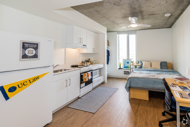 Estudio de 1BR, 1BA y 500SF - Academe at 198 Student Housing