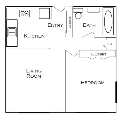 1BR/1BA - Maple View Apartments