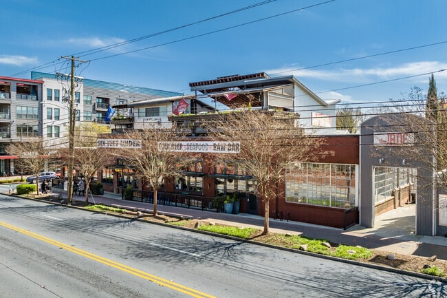 Six Feet Under Pub & Fish House is located directly across from Oakland Cemetery.
