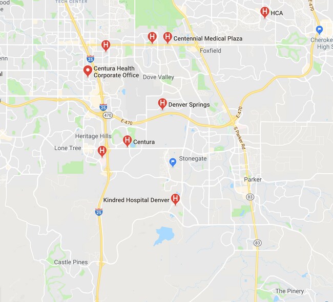 Located close to Sky Ridge Hospital, Parker Adventist Hospital, and 20 minutes from Castle Rock Adventist and SCL Health Community Hospital Aurora. - 14775 Chicago Street (Suite)