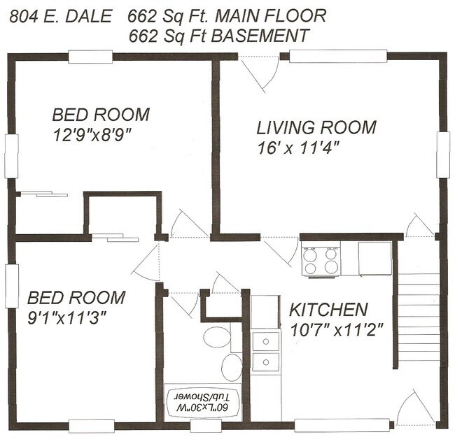 PLANO DE PISO - 804 E Dale St