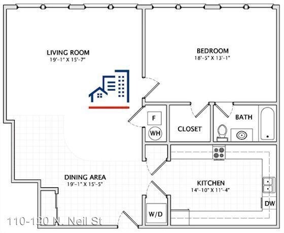 1 br 1 bath apartment 112 n neil st rentals champaign il