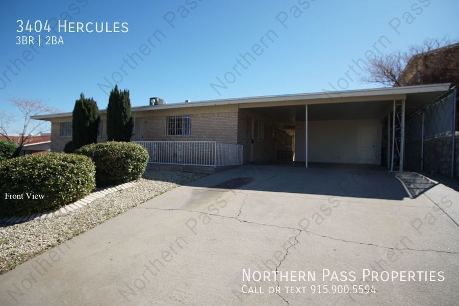 3404 Hercules Ave, El Paso, TX 79904 House Rental in El Paso, TX