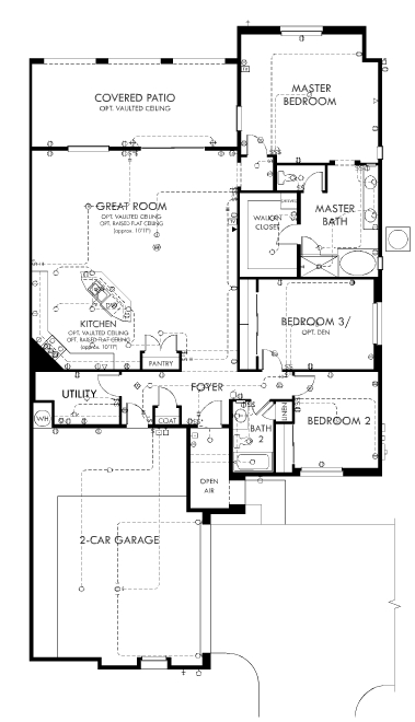 Plano de planta - Crescent Falls at Fulton Ranch