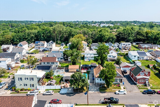 Keasby, NJ has varying styles of homes in a very tight knit community of diverse cultures.