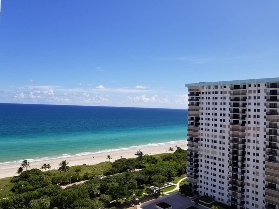 View to the beach from apartment - 1201 S Ocean Dr
